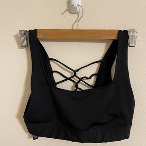 Victoria’s Secret PINK swim to gym black sports bra size M
